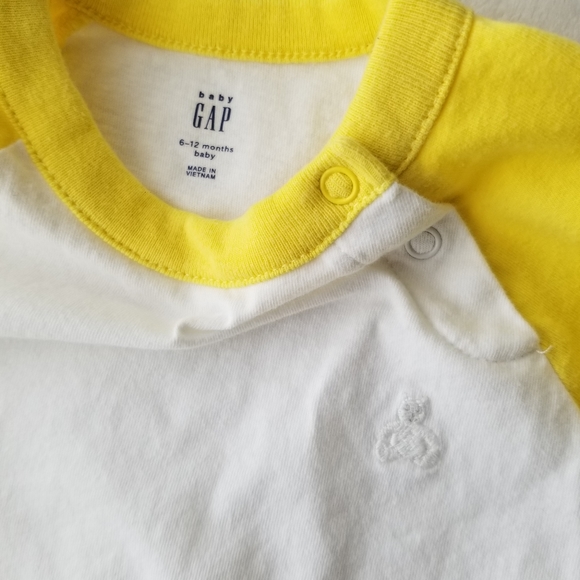 Baby Gap Yellow Raglan Sleeve Bodysuit - Picture 5 of 5